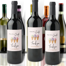 Rótulo De Garrafa De Cerveja Sorvete doce Verão aqui Chá de fraldas de colher