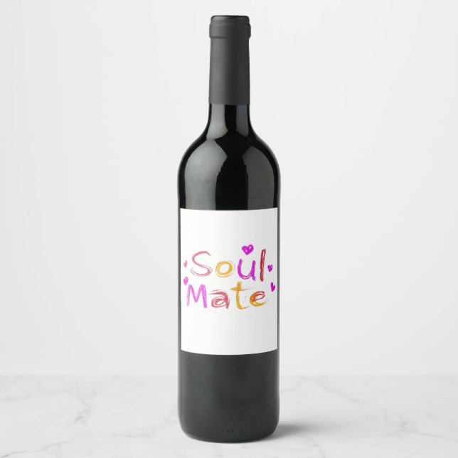 Rótulo De Garrafa De Cerveja Soul Mate Digital Art Design (Frente)