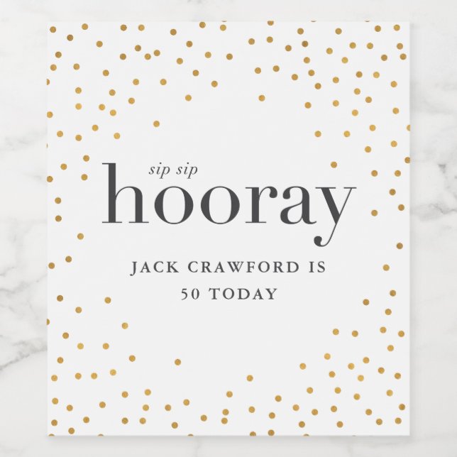 Rótulo De Garrafa De Cerveja sp sip hooray frasco de aniversário (Rótulo Único)