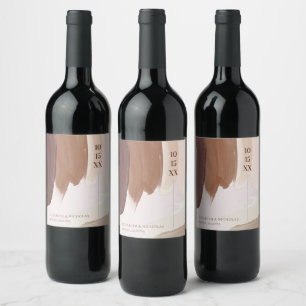 Rótulo De Garrafa De Cerveja Spiced Terracotta   Rótulo de Vinho Casado Monogr