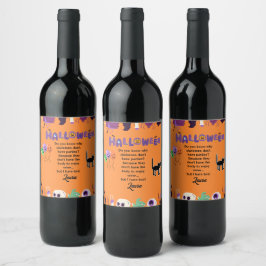 Rótulo De Garrafa De Cerveja Spook-tacular Custom Wine Labels for Halloween!