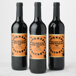 Rótulo De Garrafa De Cerveja Spooktacular Custom Wine Labels for Halloween!