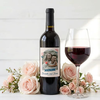 Rótulo De Garrafa De Cerveja Spring Pastel Petals Save the Date