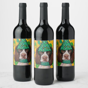 Rótulo De Garrafa De Cerveja Springer Spaniel Inglês