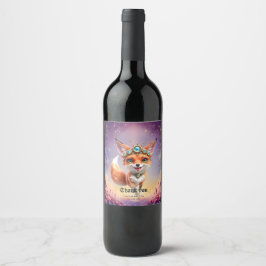 Rótulo De Garrafa De Cerveja Starlit Fox of the Moonlit Meadows. 