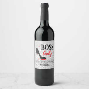 Rótulo De Garrafa De Cerveja Stiletto Heel Boss Personalizado Vermelho
