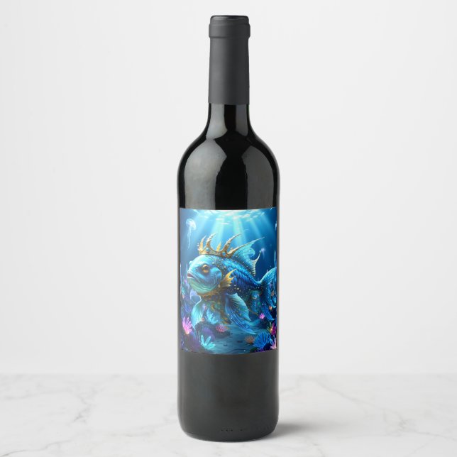 Rótulo De Garrafa De Cerveja Sua Alteza Peixe Real  (Frente)