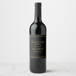 Rótulo De Garrafa De Cerveja  Sua Marca Privada Black e Gold Special Reserve
