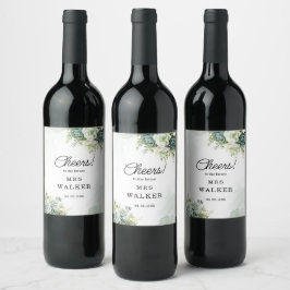 Rótulo De Garrafa De Cerveja Suculentes e Chá de panela verde