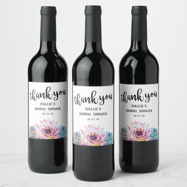 Rótulo De Garrafa De Cerveja Suculento Obrigado (Garrafas)