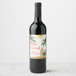 Rótulo De Garrafa De Cerveja Summer Boho Surf Beach Chá de fraldas