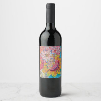 Rótulo De Garrafa De Cerveja Suns Coloridos pela Arte Sangria de Lydia