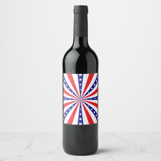 Rótulo De Garrafa De Cerveja Surto de Sol Patriótico (Frente)