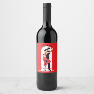 Rótulo De Garrafa De Cerveja Tango Dancers Thunder_Cove