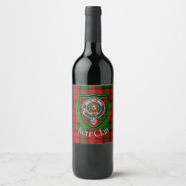 Rótulo De Garrafa De Cerveja Tartan e Brasão do Clã Escocês Kerr