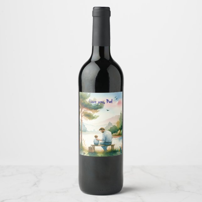 Rótulo De Garrafa De Cerveja Te amo, Pai (Frente)