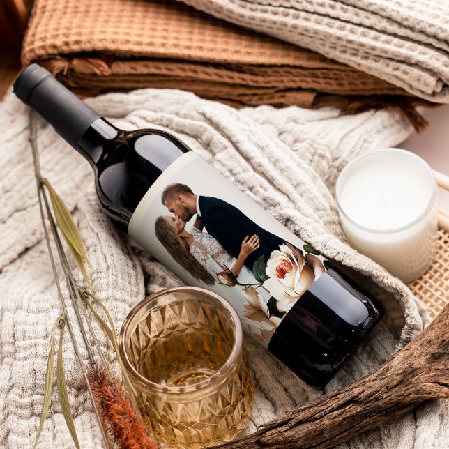 Rótulo De Garrafa De Cerveja Tea Rosa Wedding (Criador carregado)