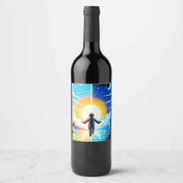 Rótulo De Garrafa De Cerveja Tech and Nature Harmony - Pixel Art de 8 bits