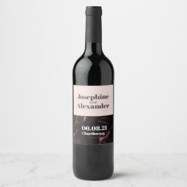 Rótulo De Garrafa De Cerveja Tema Marcado Rosa e Blush