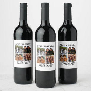 Rótulo De Garrafa De Cerveja Temp de Fotografia personalizada "verdadeiros amig