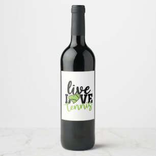 Rótulo De Garrafa De Cerveja Tenista Viva o Amor pelo Tênis