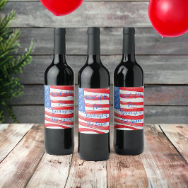 Rótulo De Garrafa De Cerveja Terra da Bandeira Americana dos Libertados
