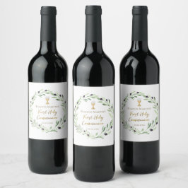Rótulo De Garrafa De Cerveja Terra de oliveira da Primeira Sagrada Comunidade