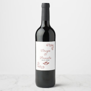 Rótulo De Garrafa De Cerveja Terracotta casal de casamento russo negro em Espan