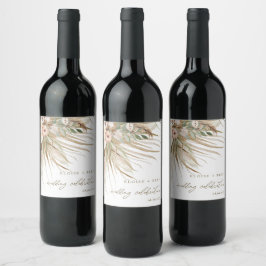 Rótulo De Garrafa De Cerveja Terrenos Pampas Secas Grass Casamento Floral Brida