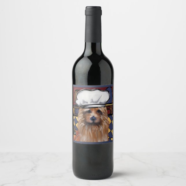 Rótulo De Garrafa De Cerveja Terrier Australiano   (Frente)