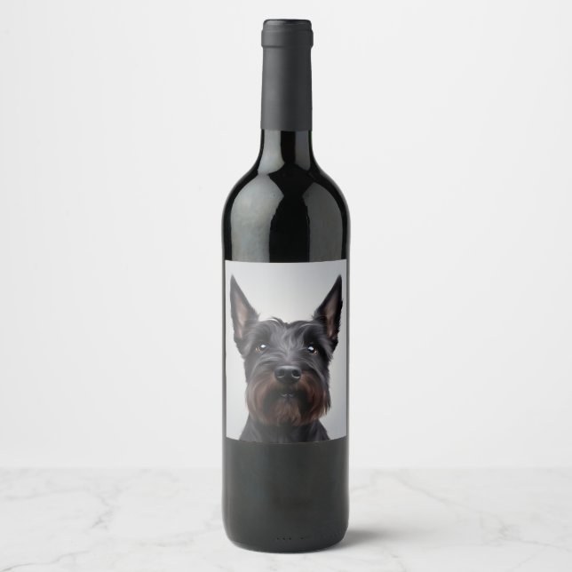 Rótulo De Garrafa De Cerveja Terrier escocês (Frente)