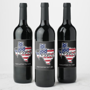 Rótulo De Garrafa De Cerveja Texas de texto personalizado