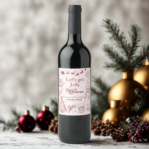 Rótulo De Garrafa De Cerveja Texto personalizado do doodle original de natal ve