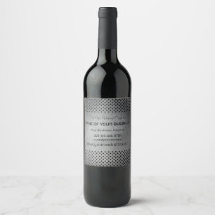 Rótulo De Garrafa De Cerveja Texto personalizado Faux Metal