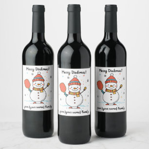 Rótulo De Garrafa De Cerveja Texto personalizado Fazendo Neve