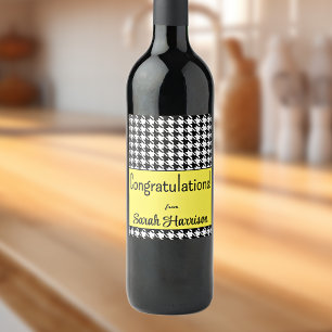 Rótulo De Garrafa De Cerveja Texto Personalizado, Parabéns pelo som amarelo (6)