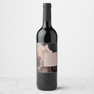Rótulo De Garrafa De Cerveja Textura de mármore elegante