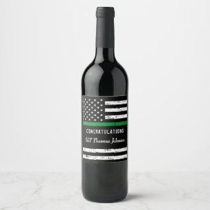 Rótulo De Garrafa De Cerveja Thin Green Line Flag Partido Militar de Reforma