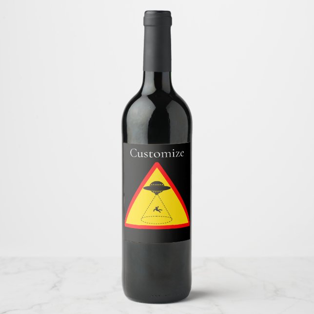 Rótulo De Garrafa De Cerveja Thunder_Cove do OVNI de Abdução de alienígenas (Frente)