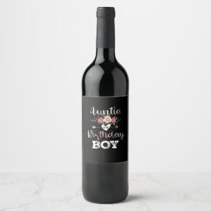 Rótulo De Garrafa De Cerveja Tia Mãe Artística De Um Menino De Aniversário