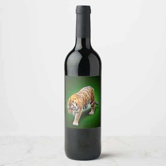 RÓTULO DE GARRAFA DE CERVEJA TIGER NA SUA DIREÇÃO (Frente)
