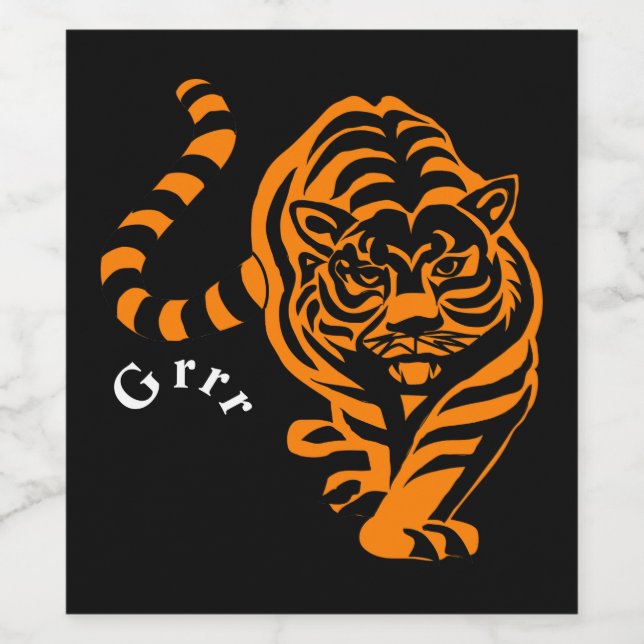 Rótulo De Garrafa De Cerveja Tigre (Rótulo Único)