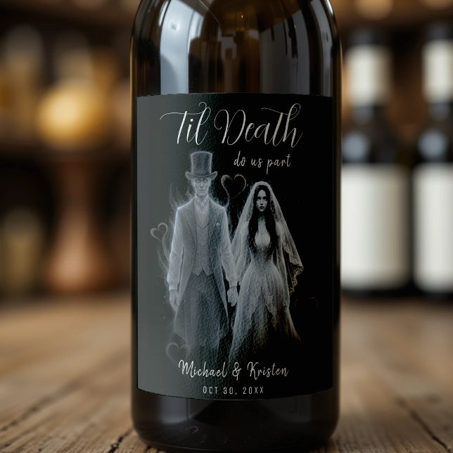 Rótulo De Garrafa De Cerveja Til Death Do Us Part Ghost Gothic Wedding (Til Death Do Us Part Ghost Gothic Wedding
)