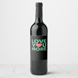 Rótulo De Garrafa De Cerveja Típografia Mínima de Coração de Design de Amor Voc