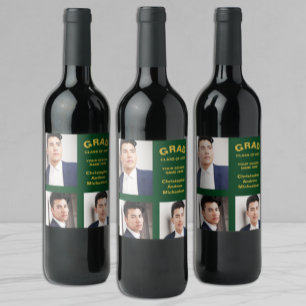Rótulo De Garrafa De Cerveja Tipografia Minimalista 3 Foto Graduação