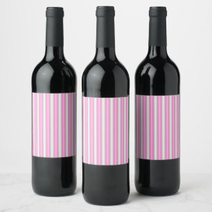 Rótulo De Garrafa De Cerveja Tiras Rosa Neon Modernas com Efeito 3D