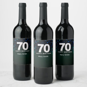 Rótulo De Garrafa De Cerveja Tom de 70 anos tom verde