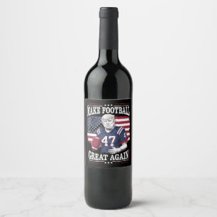 Rótulo De Garrafa De Cerveja Torne o Excelente de futebol novamente Vintage USA