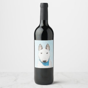 Rótulo De Garrafa De Cerveja Touro - Pintura de Cão Original Bonita