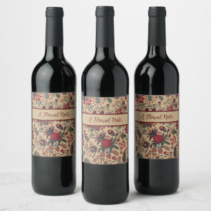 Rótulo De Garrafa De Cerveja Trabalho de Agulha Antigo Floral Vintage para Móve